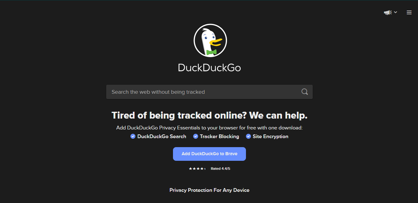 duckduckgo page